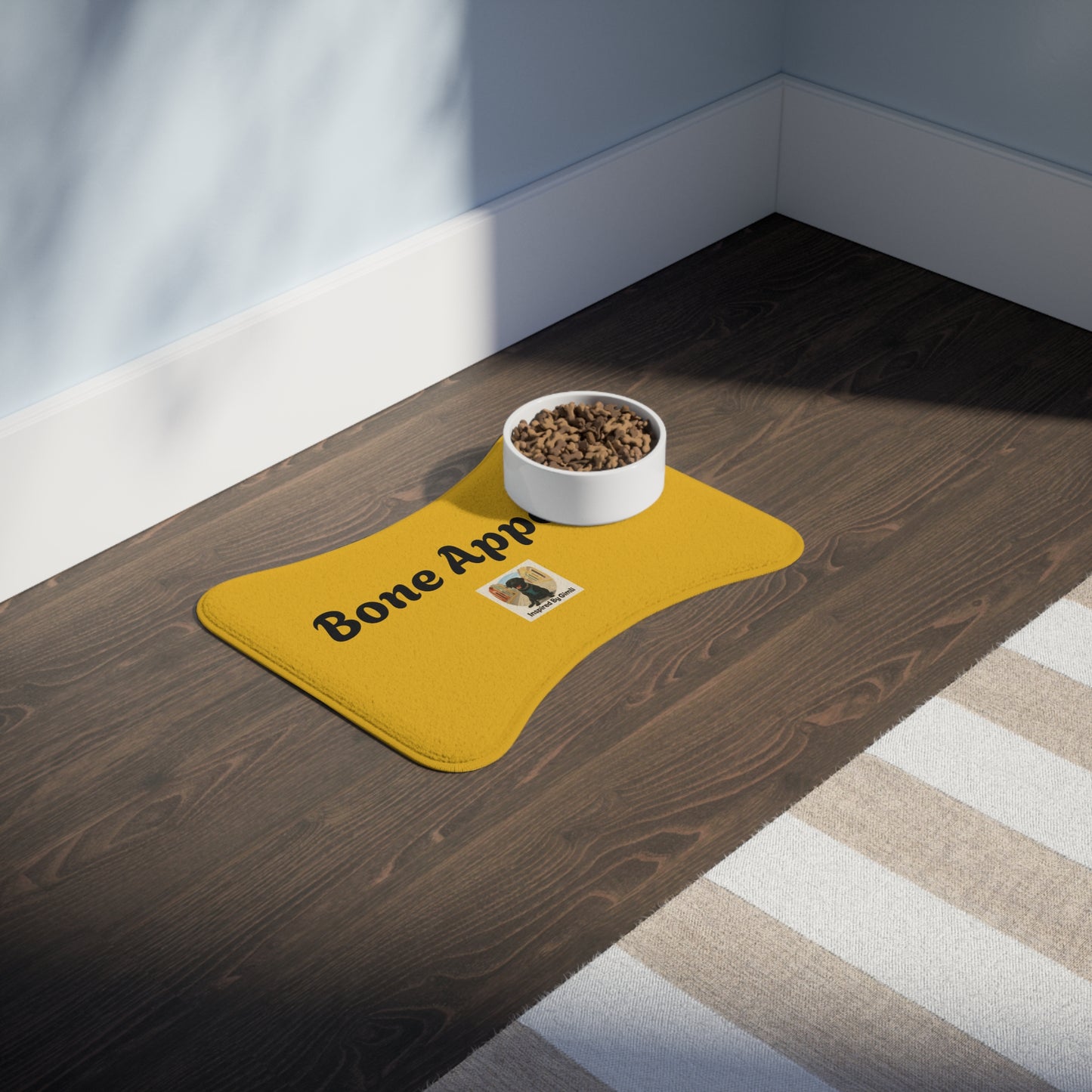 Bone Appétit Pet Feeding Mat - Fun Dog Food Station for Pet Lovers