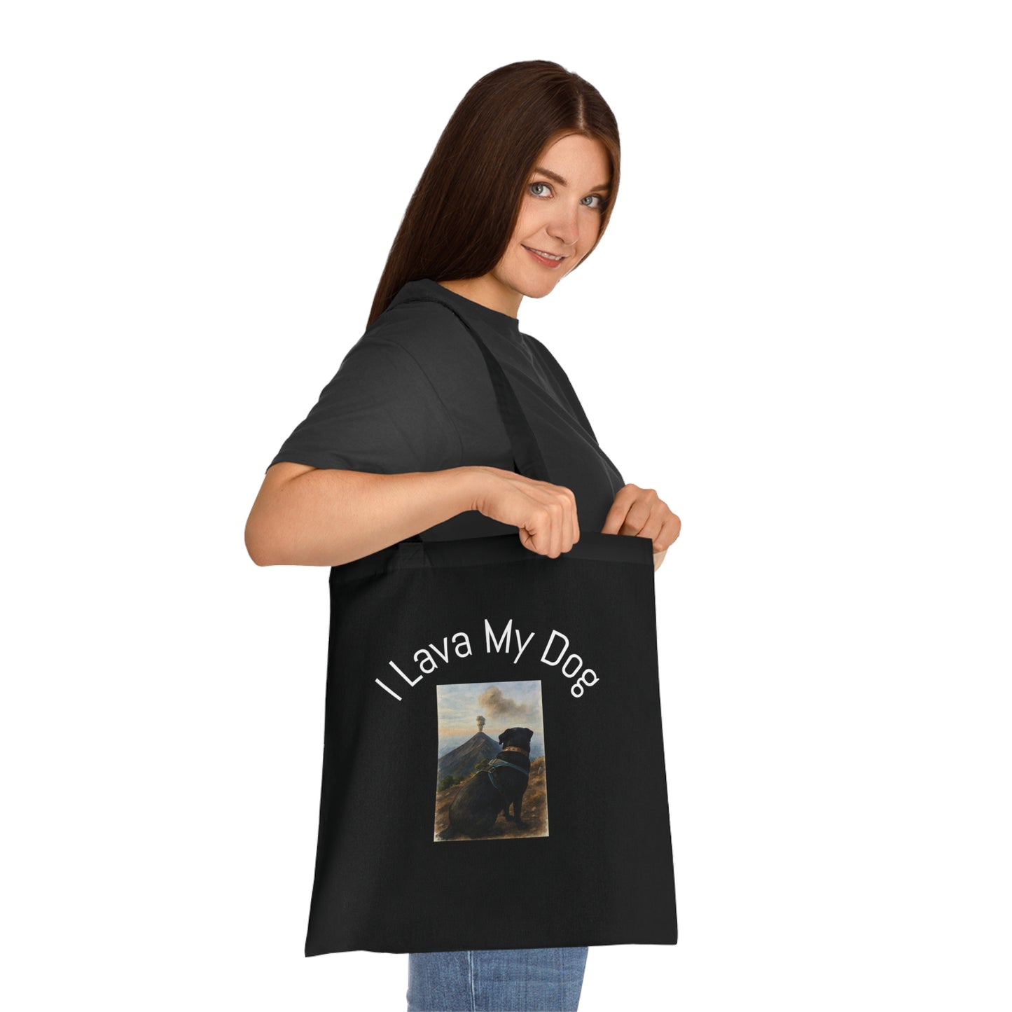 Artistic Dog Print Cotton Tote - Inspired by Nature & Adventure