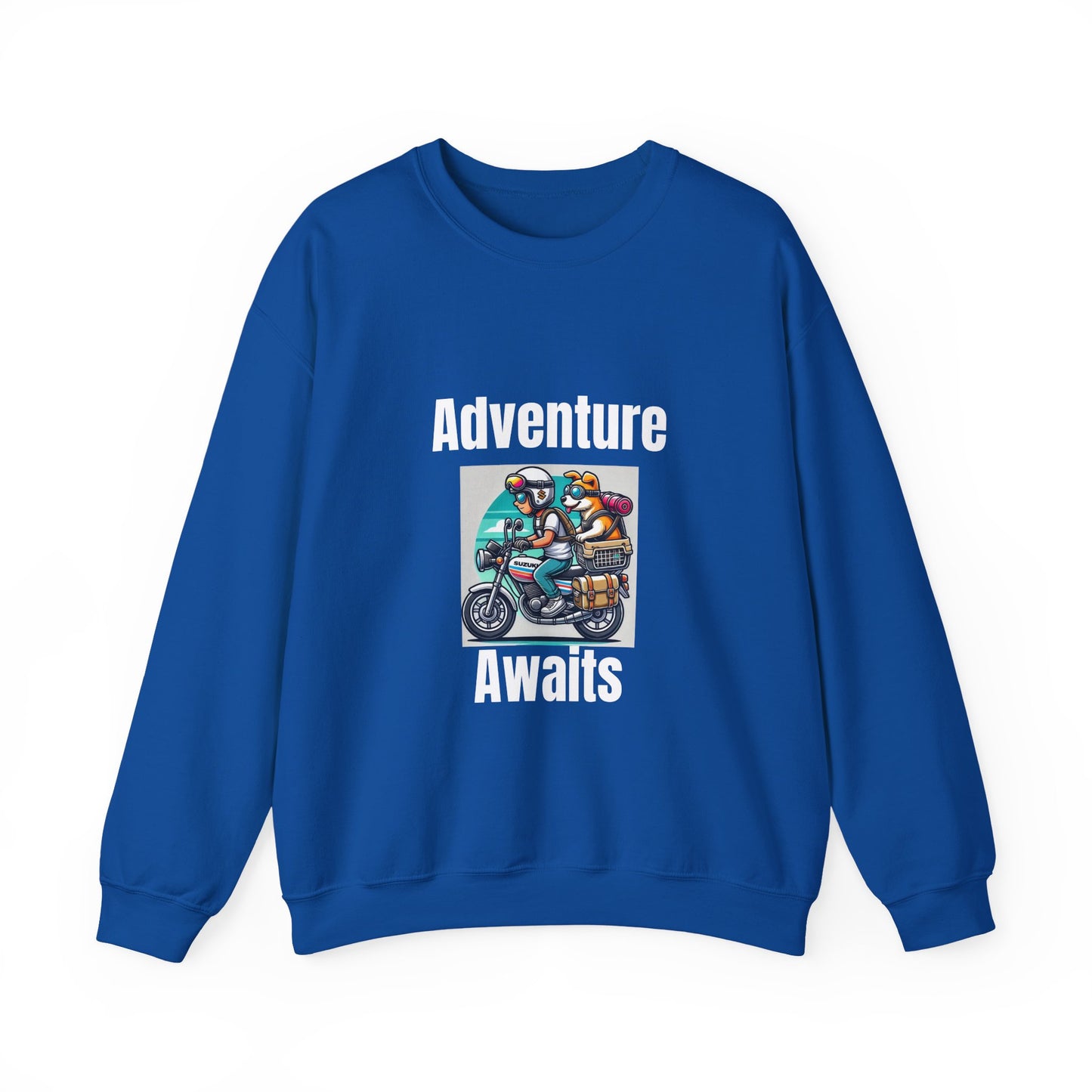 Adventure Duo Crewneck Sweatshirt - Fun Motorcycle Design