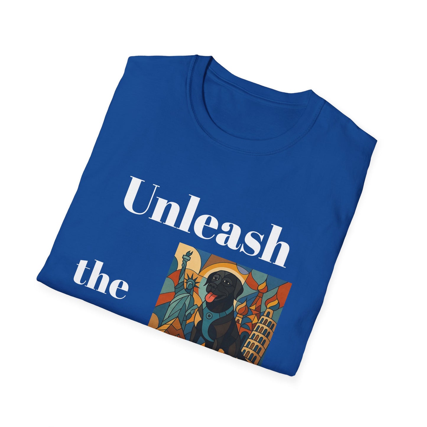 Unisex Adventure T-Shirt - 'Unleash The Adventure' with Scenic Dog Graphic