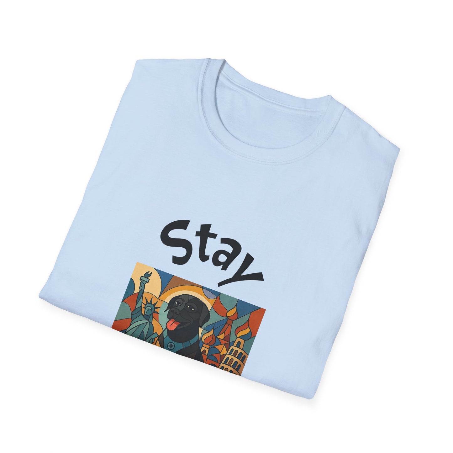 Stay Pawesome Unisex Softstyle T-Shirt - Quirky Design for Dog Lovers