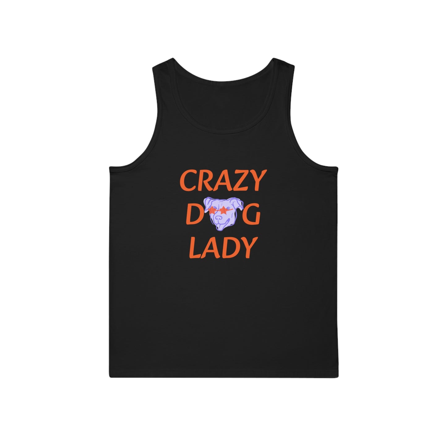 Crazy Dog Lady Softstyle™ Tank Top, Dog Lover Gift, Pet Owner Apparel, Summer Clothing, Funny Dog Mom Tee, Casual Wear
