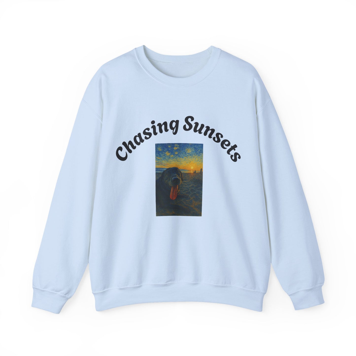Chasing Sunsets Dog Crewneck Sweatshirt