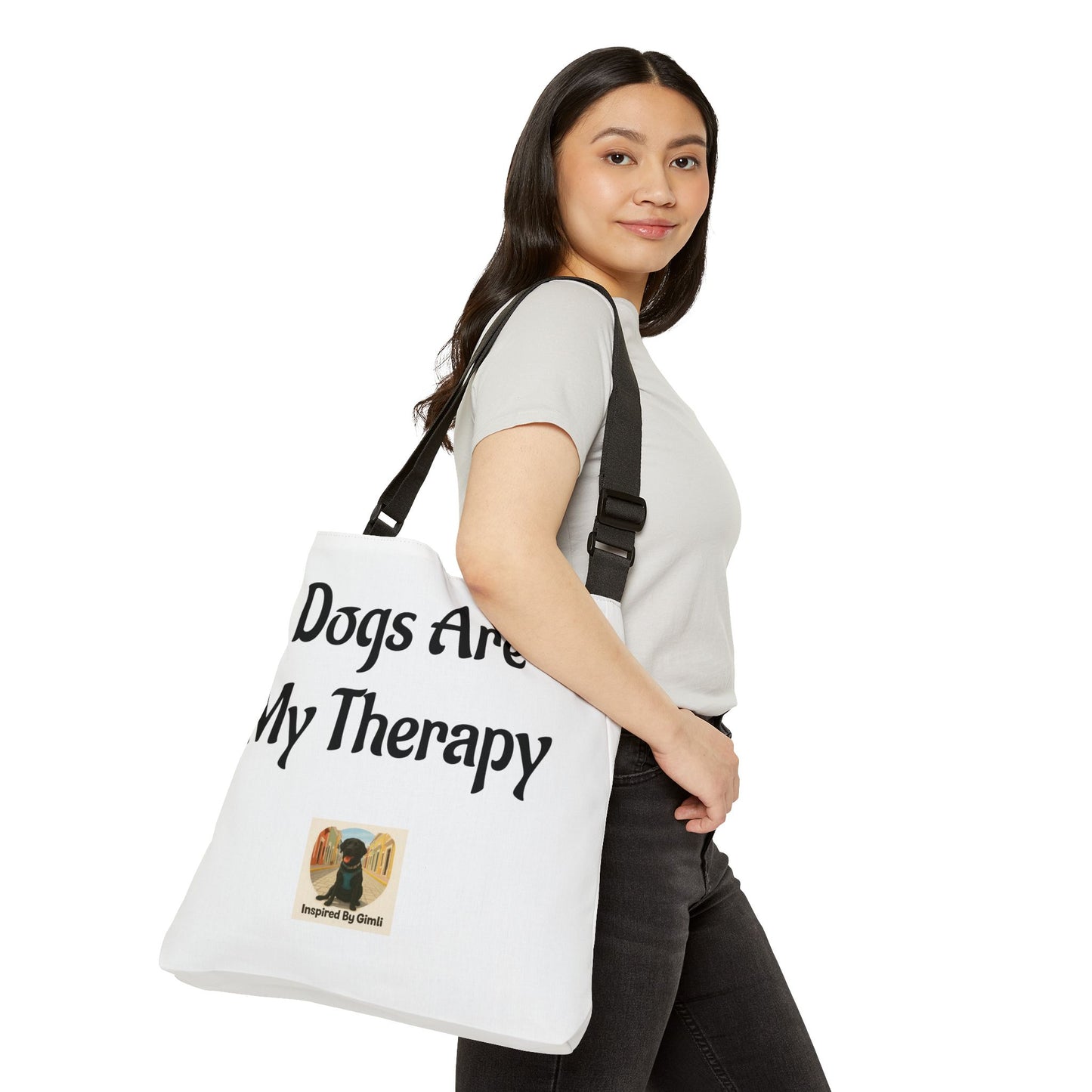 Double Sided Tote Bag - "Tell Your Dog I Said Hi" & "Dogs Are My Therapy" Design