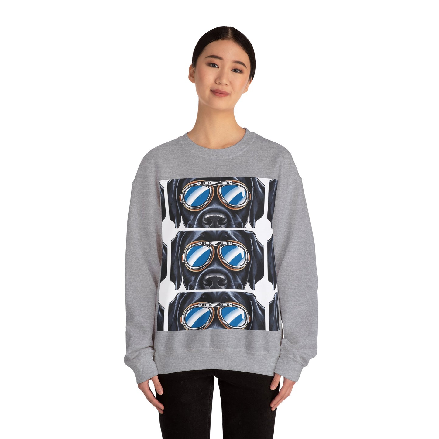 Dog Biker Crewneck Sweatshirt - Unisex Heavy Blend™