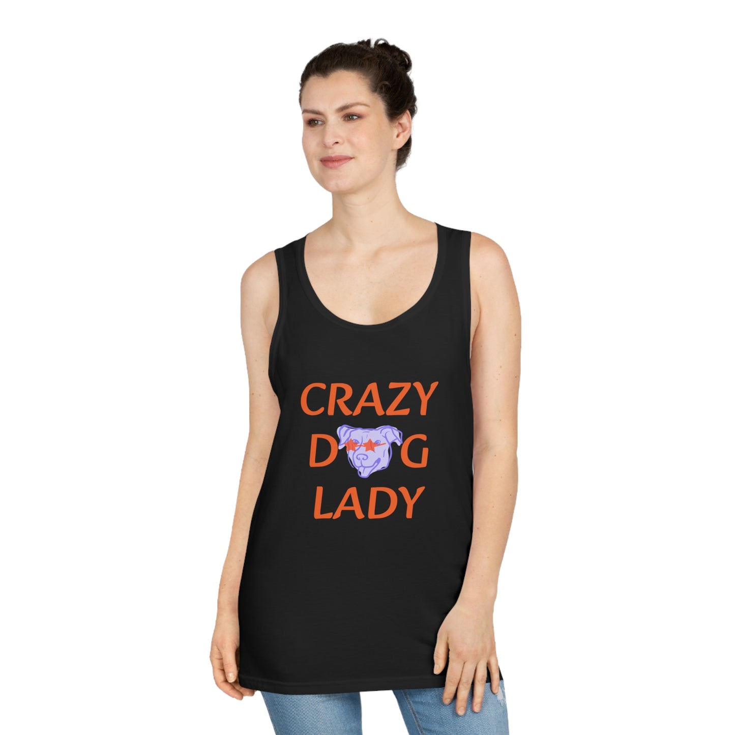 Crazy Dog Lady Softstyle™ Tank Top, Dog Lover Gift, Pet Owner Apparel, Summer Clothing, Funny Dog Mom Tee, Casual Wear