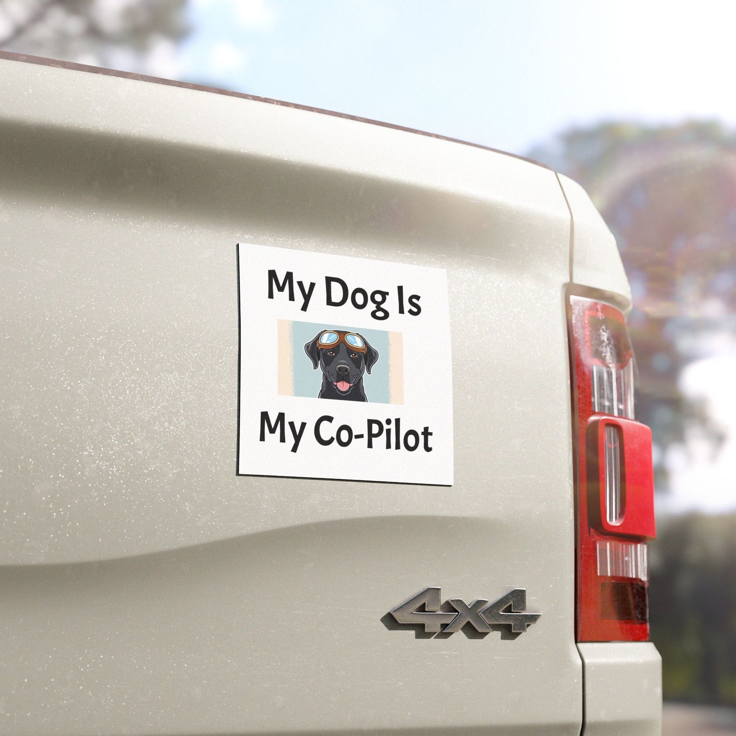 My Dog Is My Co-Pilot Car Magnet - Fun Dog Lover Gift for Pet Owners