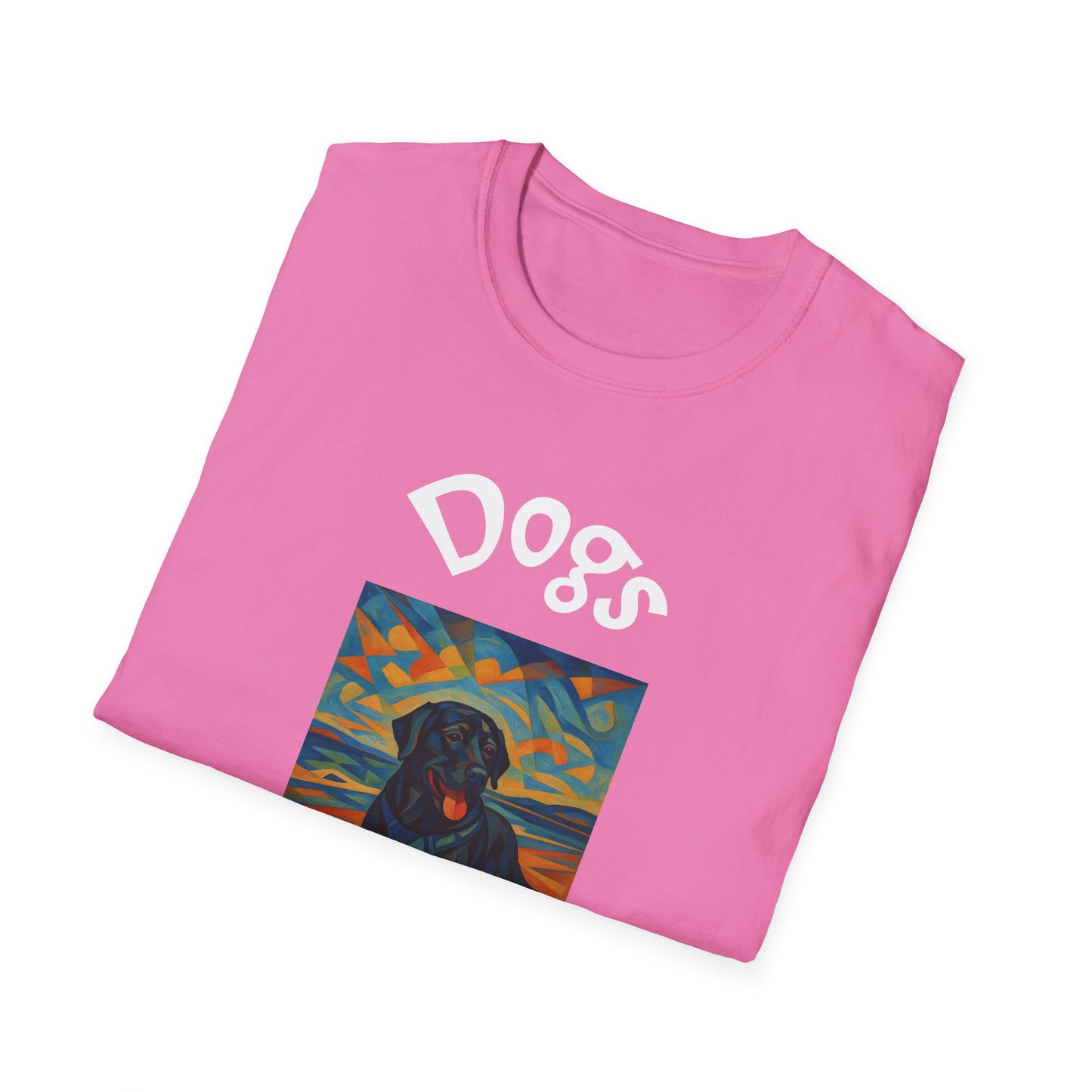 Dogs Bring Joy Unisex Softstyle T-Shirt - Artistic Pet Lover Tee