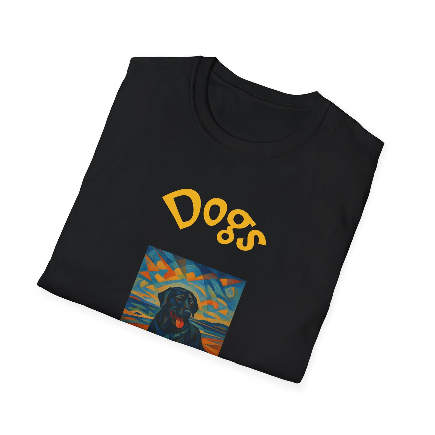 Dogs Bring Joy Unisex Softstyle T-Shirt - Artistic Pet Lover Tee
