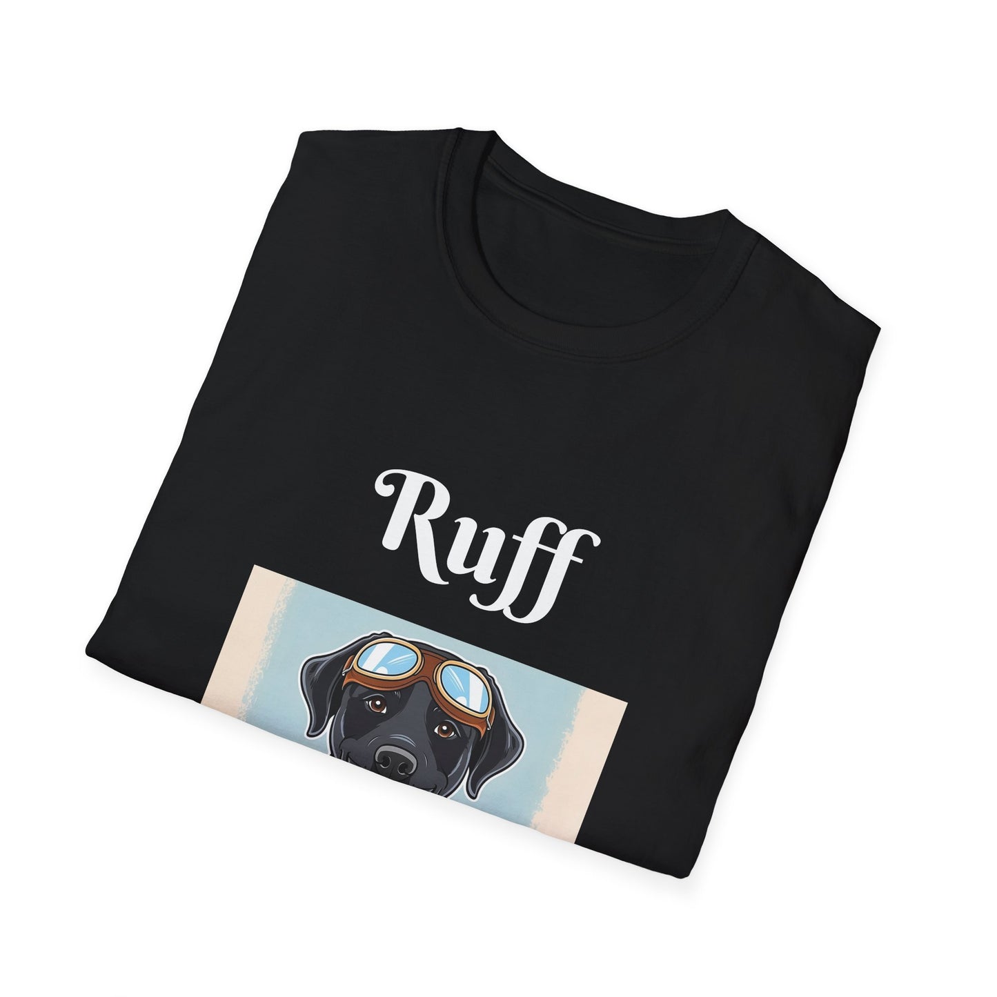 Ruff Rider Unisex Softstyle T-Shirt - Fun Dog Motorcycle Graphic Tee