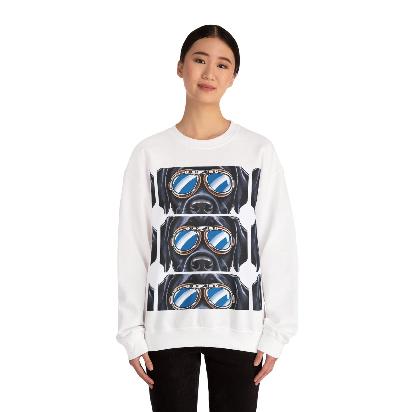 Dog Biker Crewneck Sweatshirt - Unisex Heavy Blend™