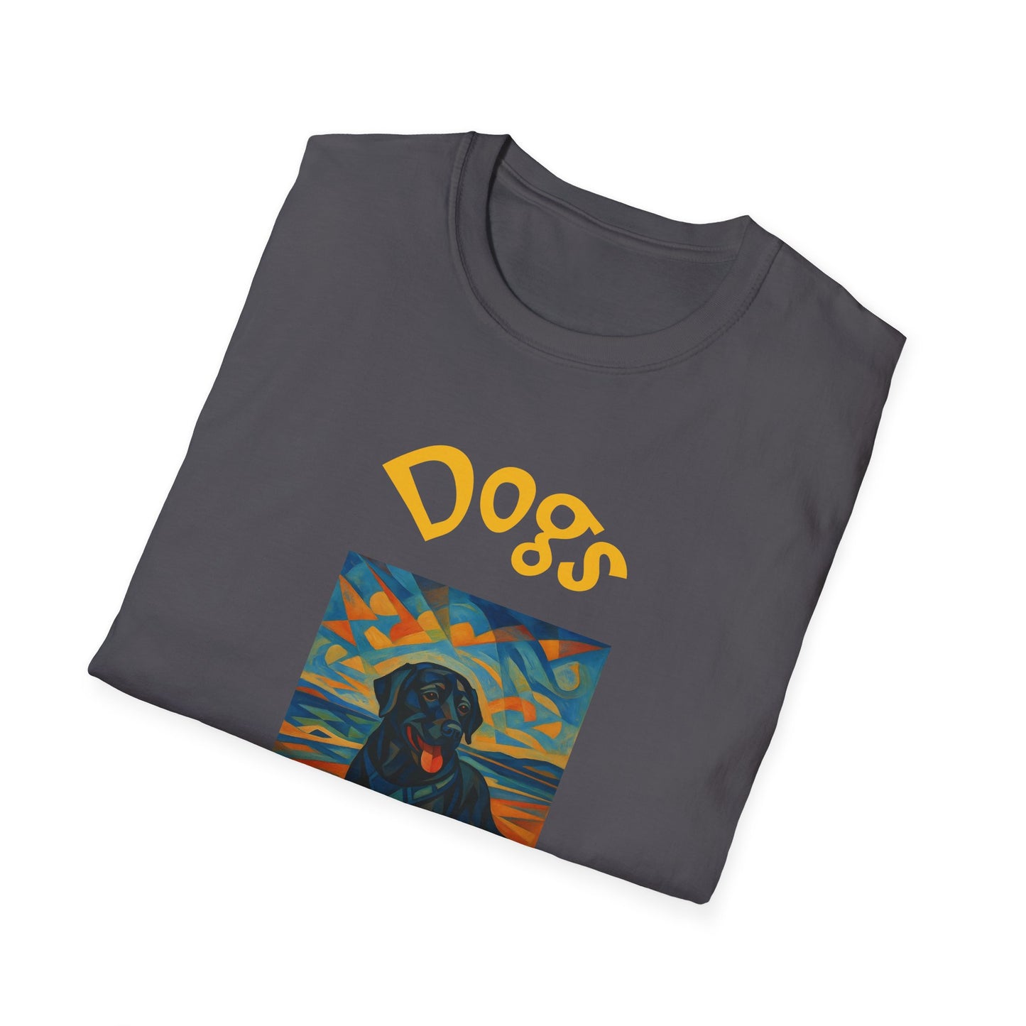 Dogs Bring Joy Unisex Softstyle T-Shirt - Artistic Pet Lover Tee