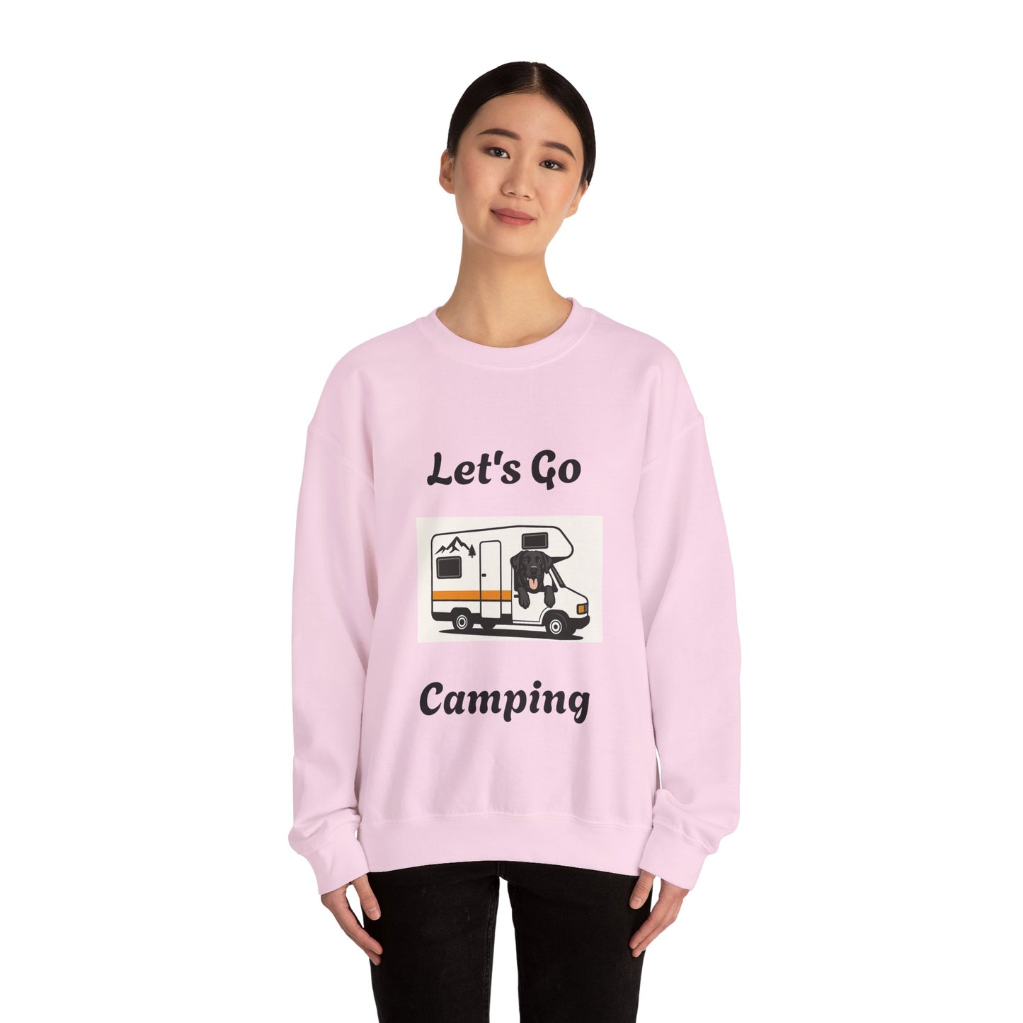 Adventure Ready Camping Sweatshirt - Unisex Crewneck with 'Let's Go Camping' Design