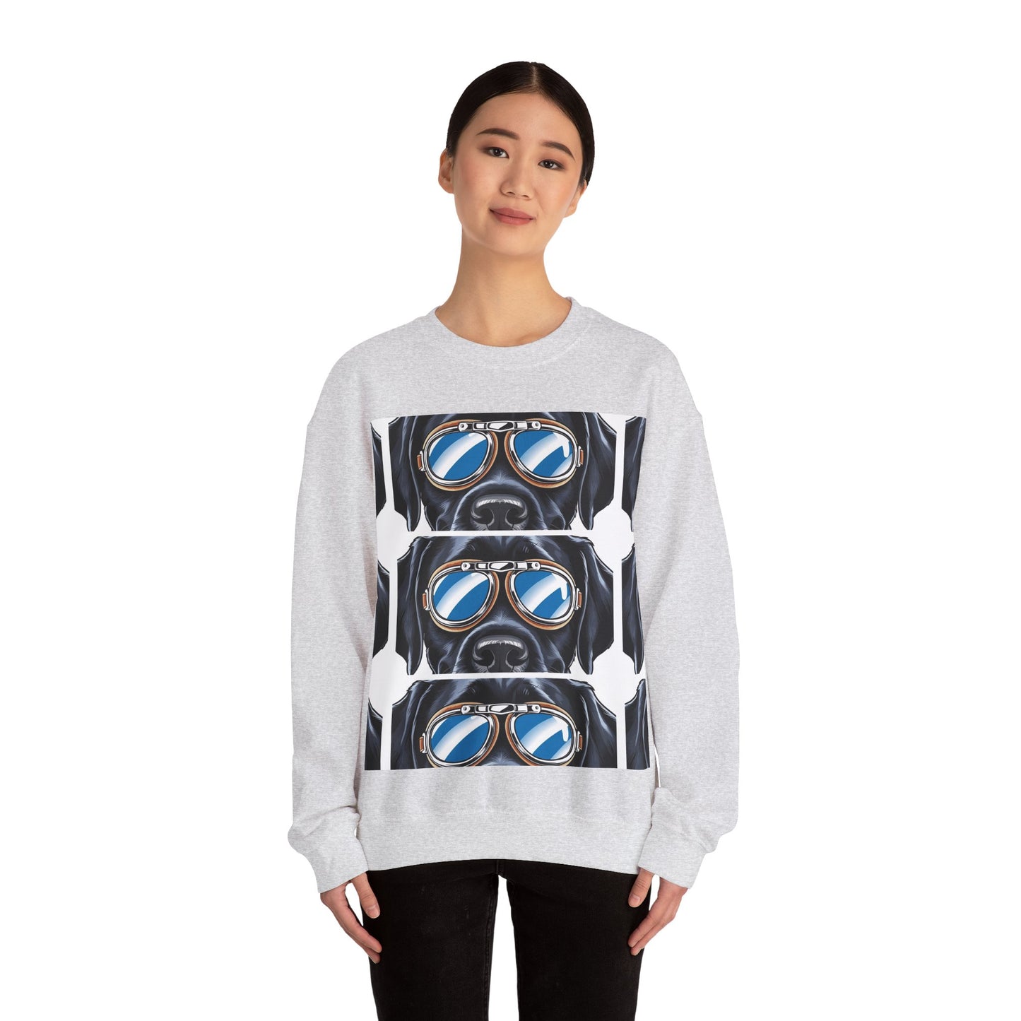 Dog Biker Crewneck Sweatshirt - Unisex Heavy Blend™