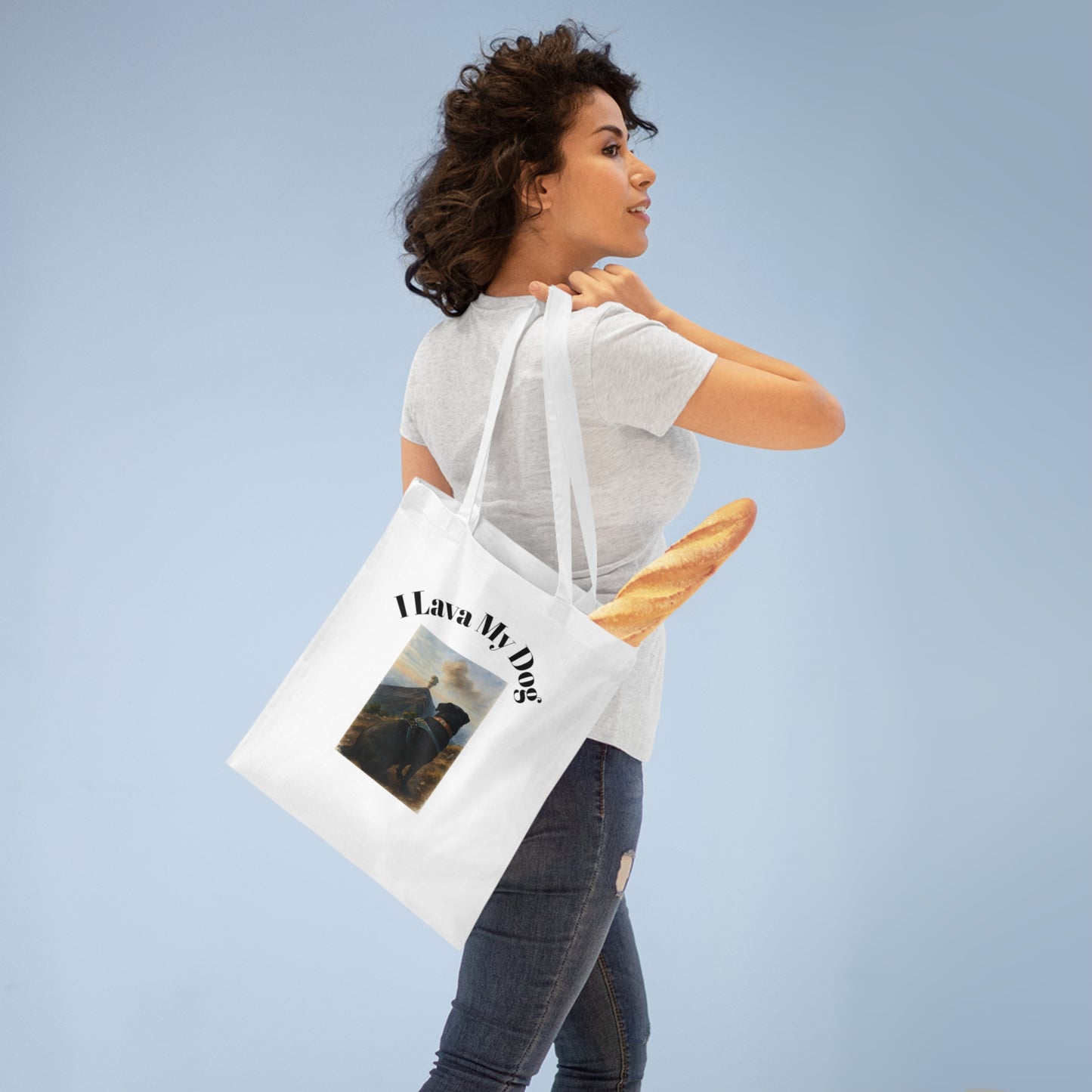 Dog Lover Tote Bag - "I Lava My Dog" Design