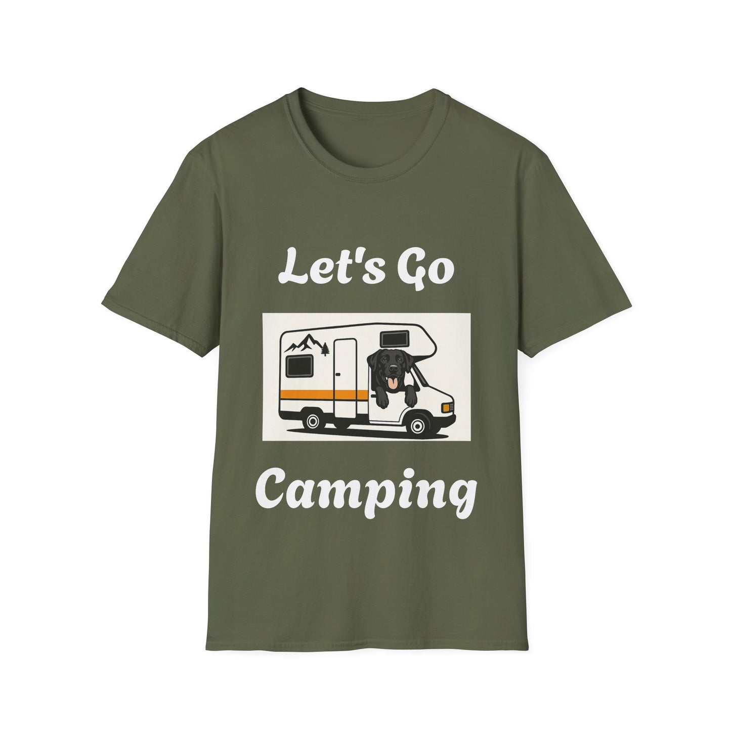 Unisex Softstyle T-Shirt 'Lets' Go Camping'