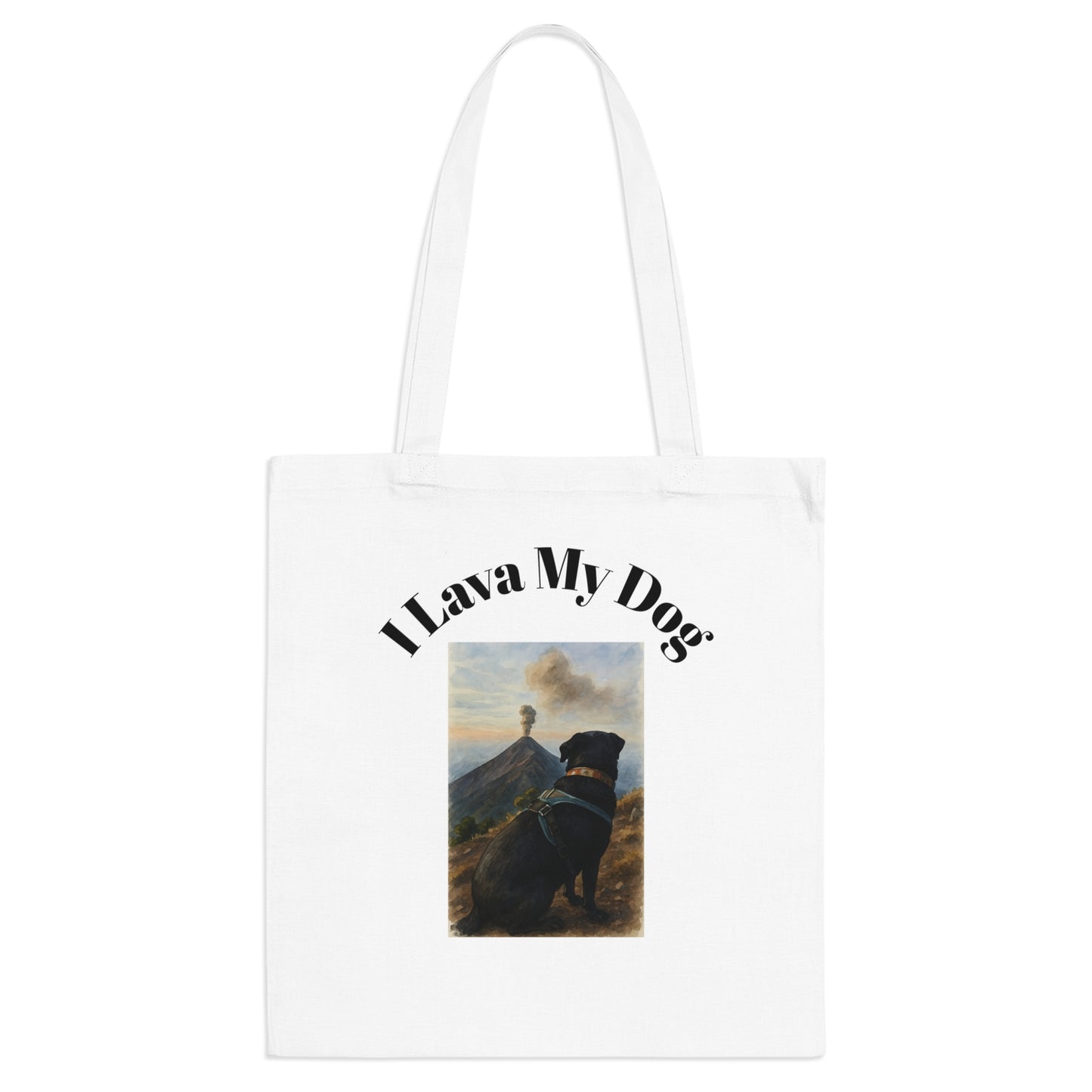 Dog Lover Tote Bag - "I Lava My Dog" Design