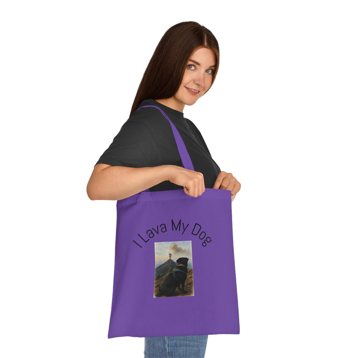 Artistic Dog Print Cotton Tote - Inspired by Nature & Adventure