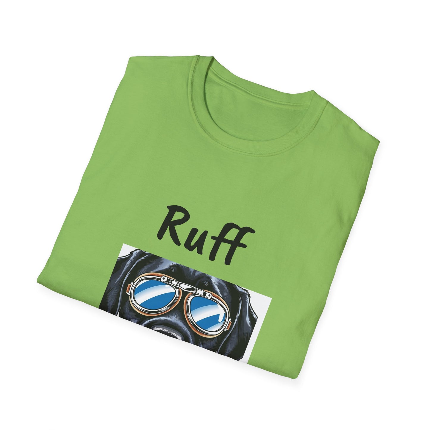 Ruff Rider Graphic T-Shirt - Unisex Softstyle Tee for Dog Lovers
