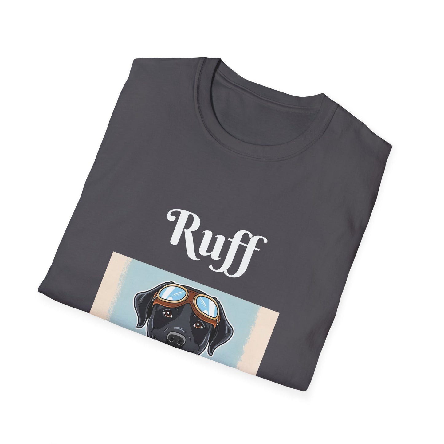 Ruff Rider Unisex Softstyle T-Shirt - Fun Dog Motorcycle Graphic Tee