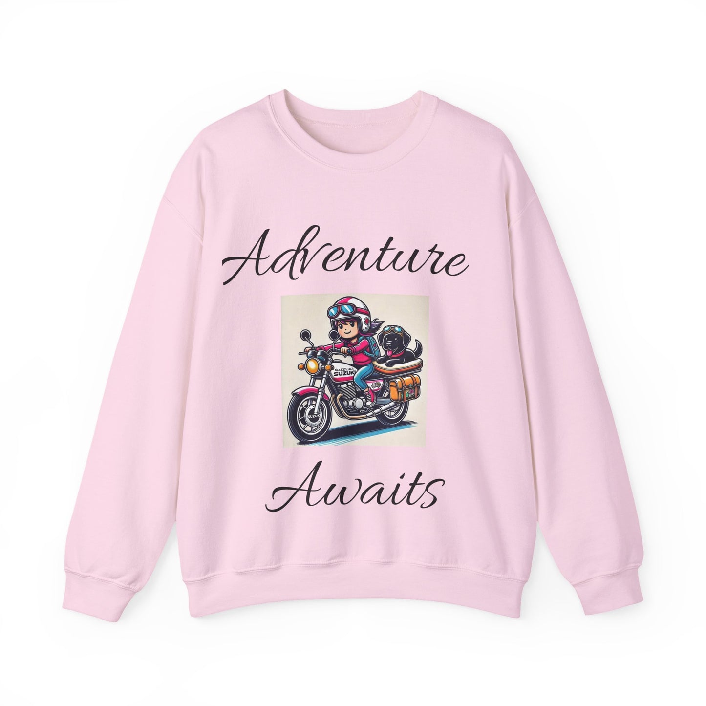Unisex Crewneck Sweatshirt - Dog Motorcycle Design