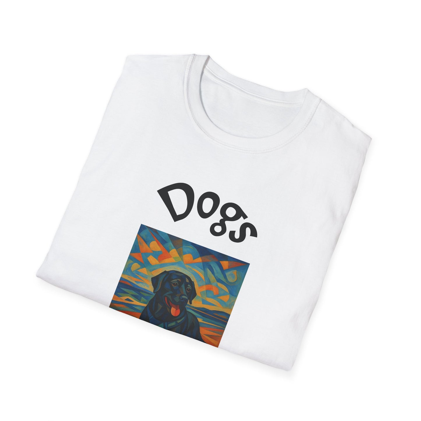 Dogs Bring Joy Unisex Softstyle T-Shirt - Artistic Pet Lover Tee