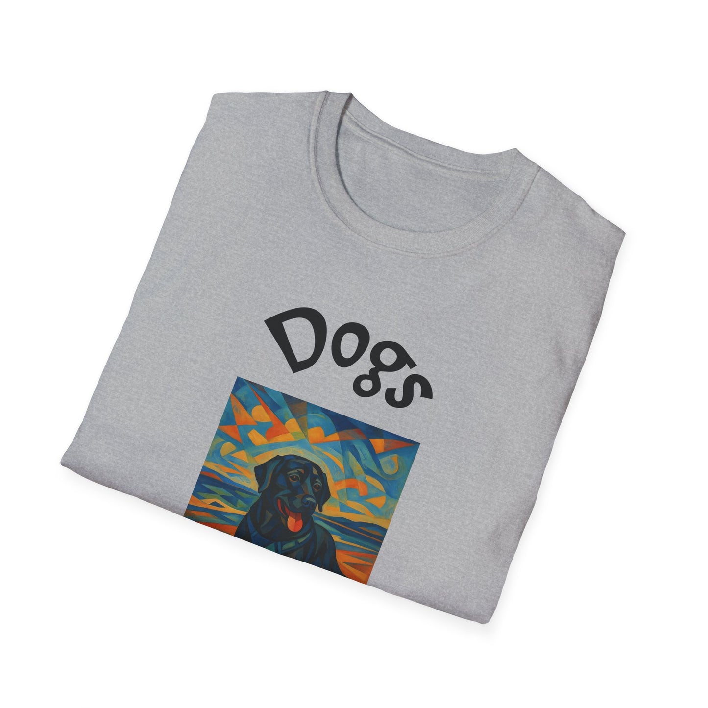 Dogs Bring Joy Unisex Softstyle T-Shirt - Artistic Pet Lover Tee