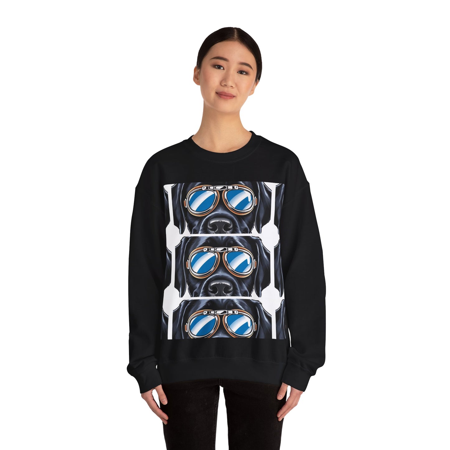 Dog Biker Crewneck Sweatshirt - Unisex Heavy Blend™