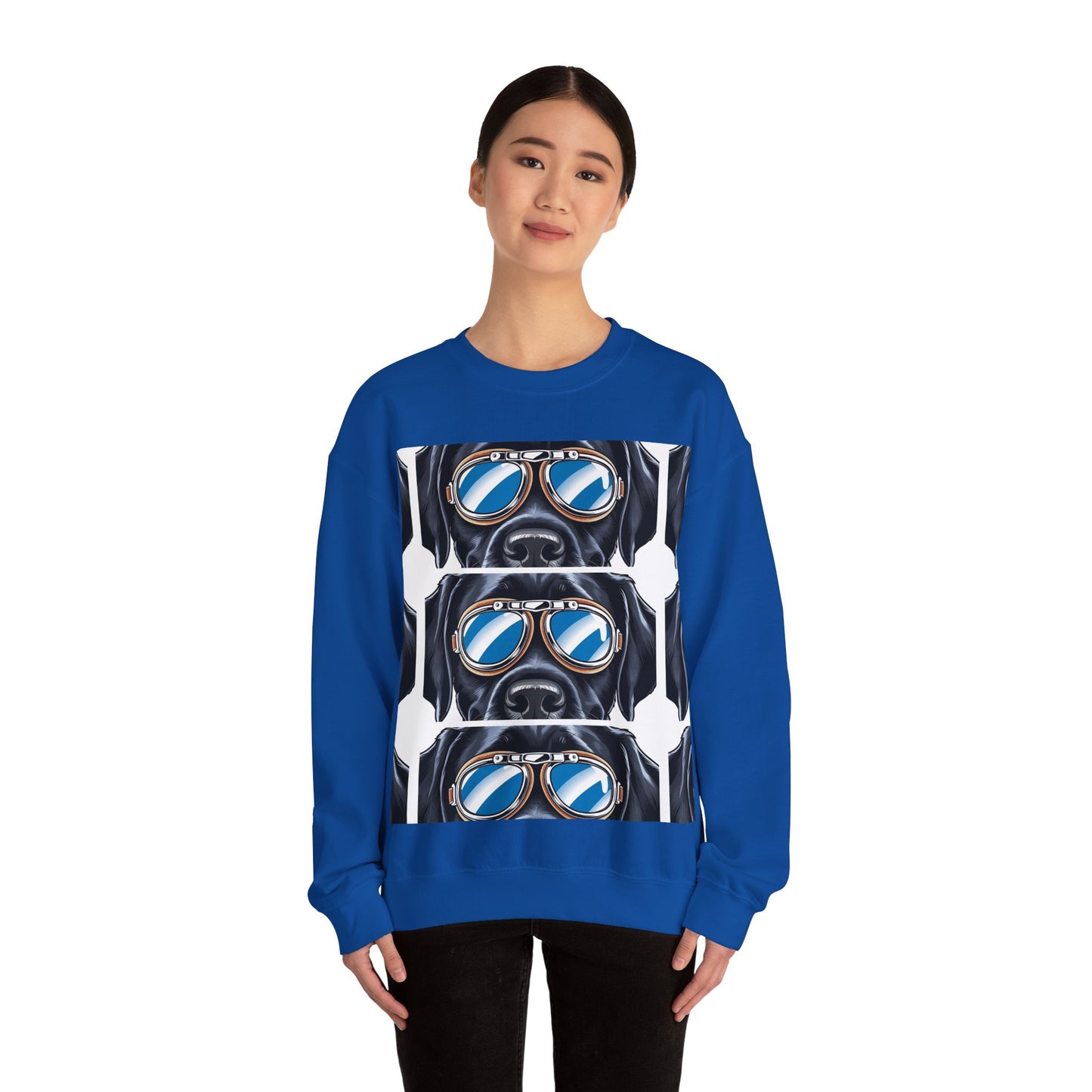 Dog Biker Crewneck Sweatshirt - Unisex Heavy Blend™
