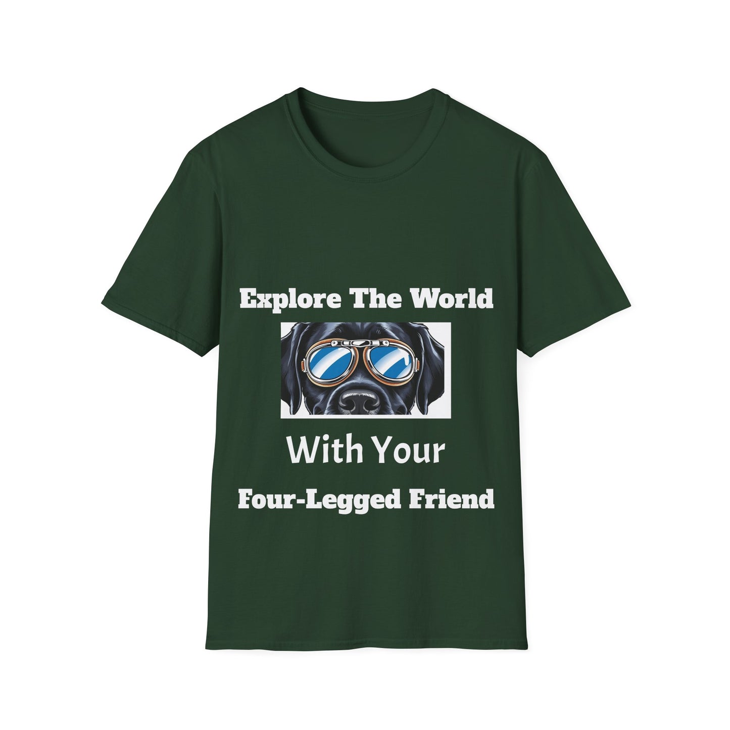 Explore The World Unisex Softstyle T-Shirt - Dog Lover Tee