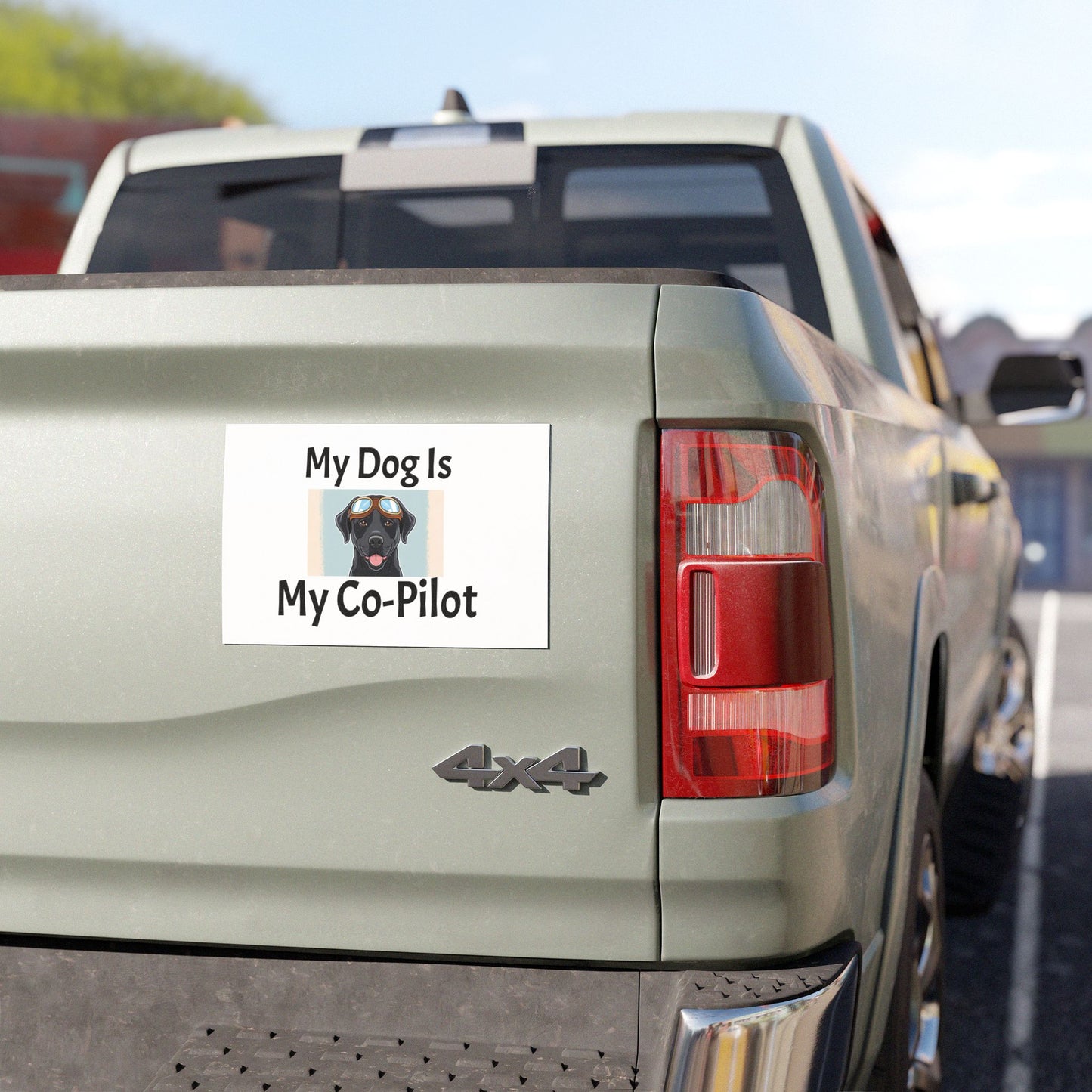 My Dog Is My Co-Pilot Car Magnet - Fun Dog Lover Gift for Pet Owners