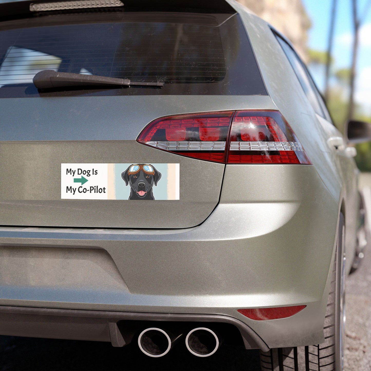 My Dog Is My Co-Pilot Car Magnet - Fun Dog Lover Gift for Pet Owners