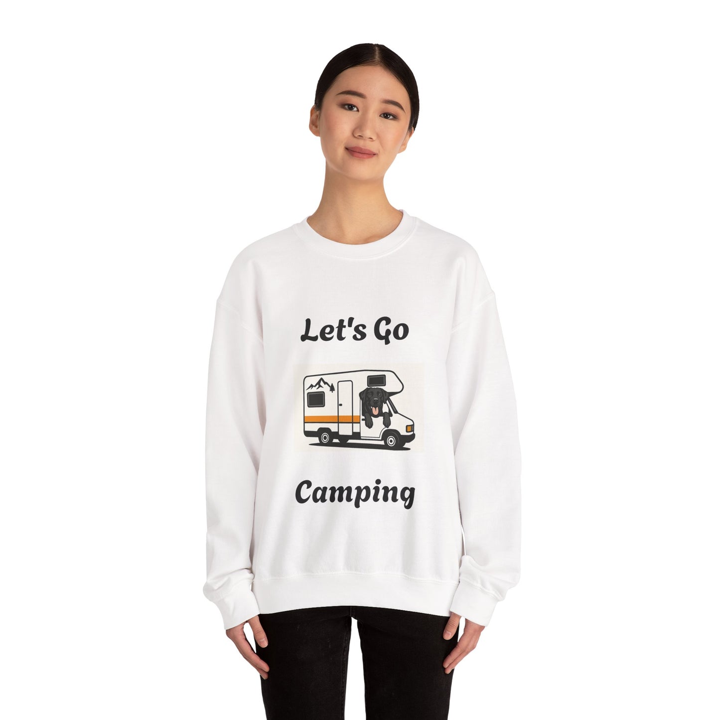 Adventure Ready Camping Sweatshirt - Unisex Crewneck with 'Let's Go Camping' Design