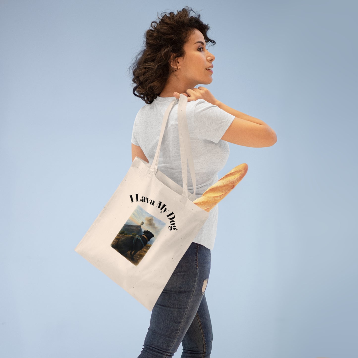 Dog Lover Tote Bag - "I Lava My Dog" Design