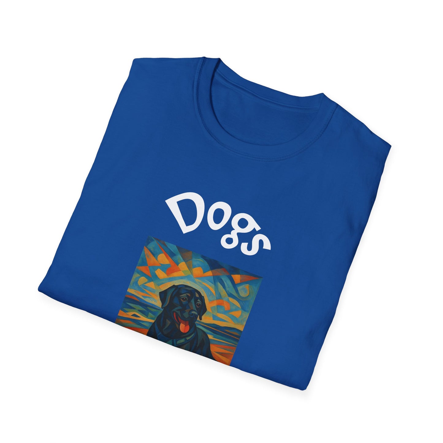 Dogs Bring Joy Unisex Softstyle T-Shirt - Artistic Pet Lover Tee