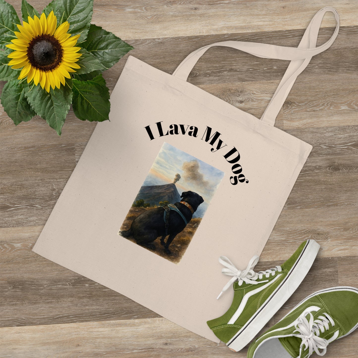 Dog Lover Tote Bag - "I Lava My Dog" Design
