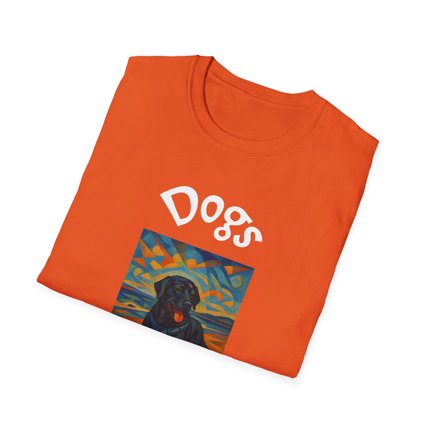 Dogs Bring Joy Unisex Softstyle T-Shirt - Artistic Pet Lover Tee
