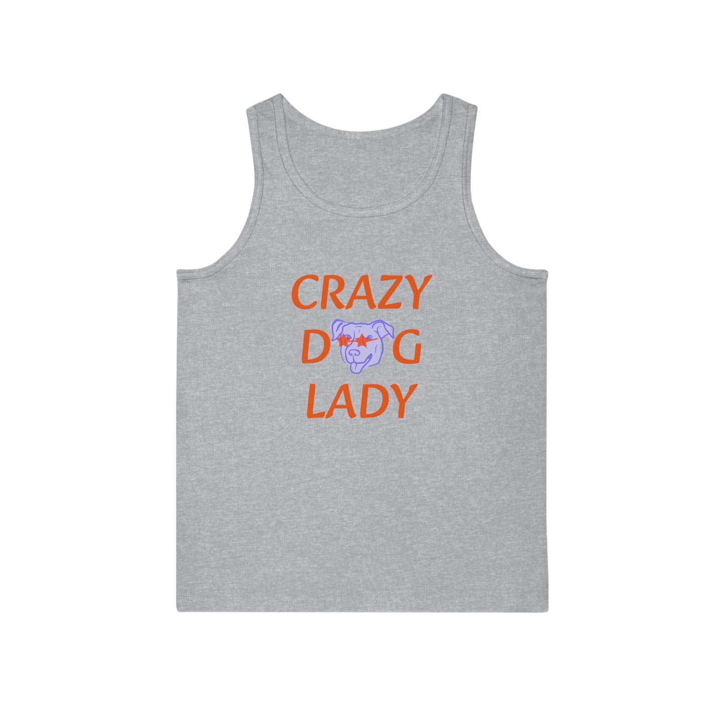 Crazy Dog Lady Softstyle™ Tank Top, Dog Lover Gift, Pet Owner Apparel, Summer Clothing, Funny Dog Mom Tee, Casual Wear