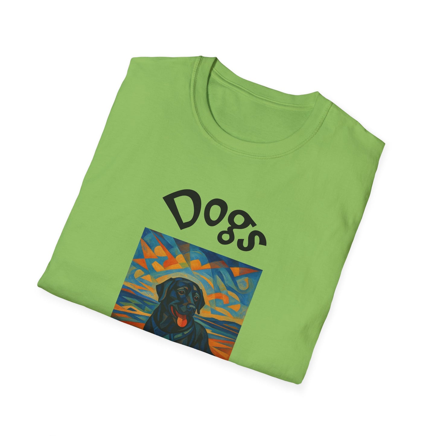 Dogs Bring Joy Unisex Softstyle T-Shirt - Artistic Pet Lover Tee