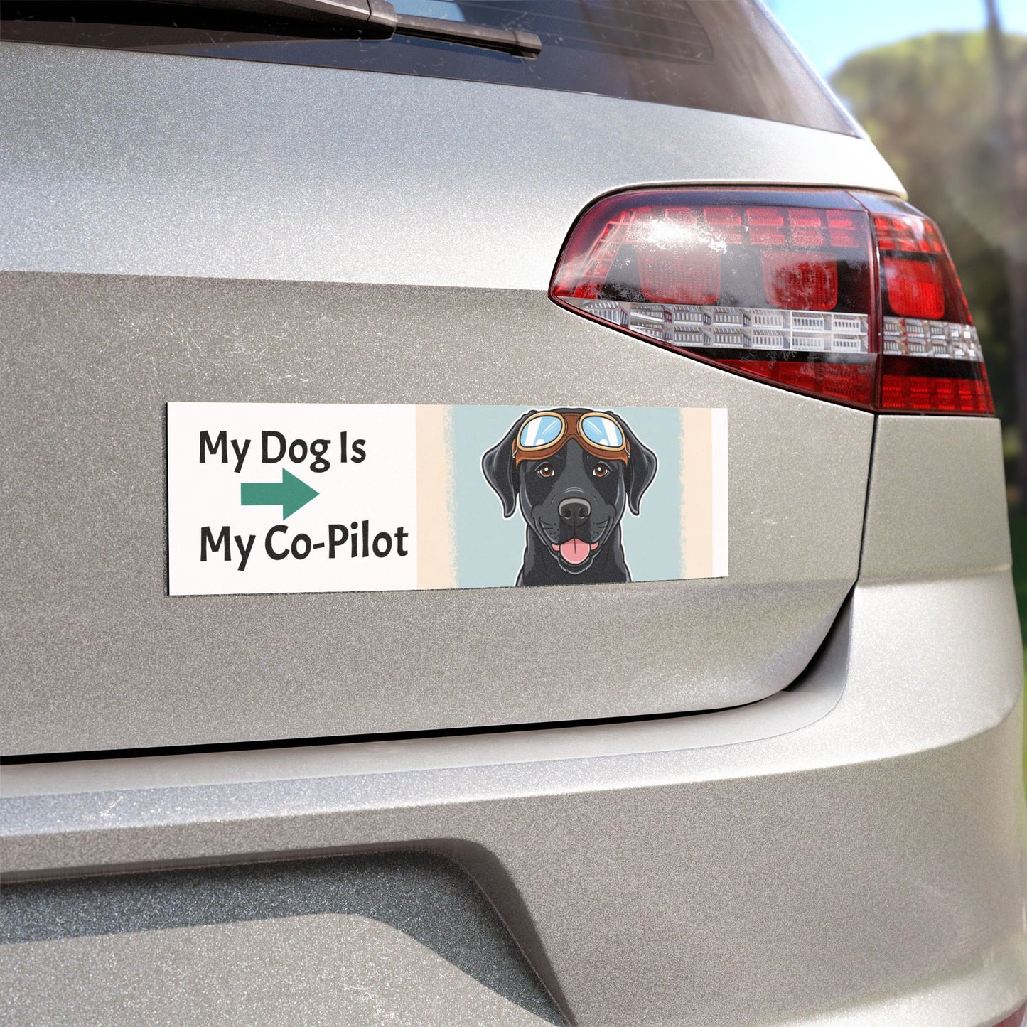 My Dog Is My Co-Pilot Car Magnet - Fun Dog Lover Gift for Pet Owners