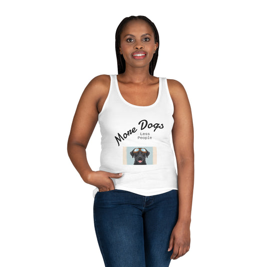 Women's Dog Lover's Tank Top - More Dogs Less People