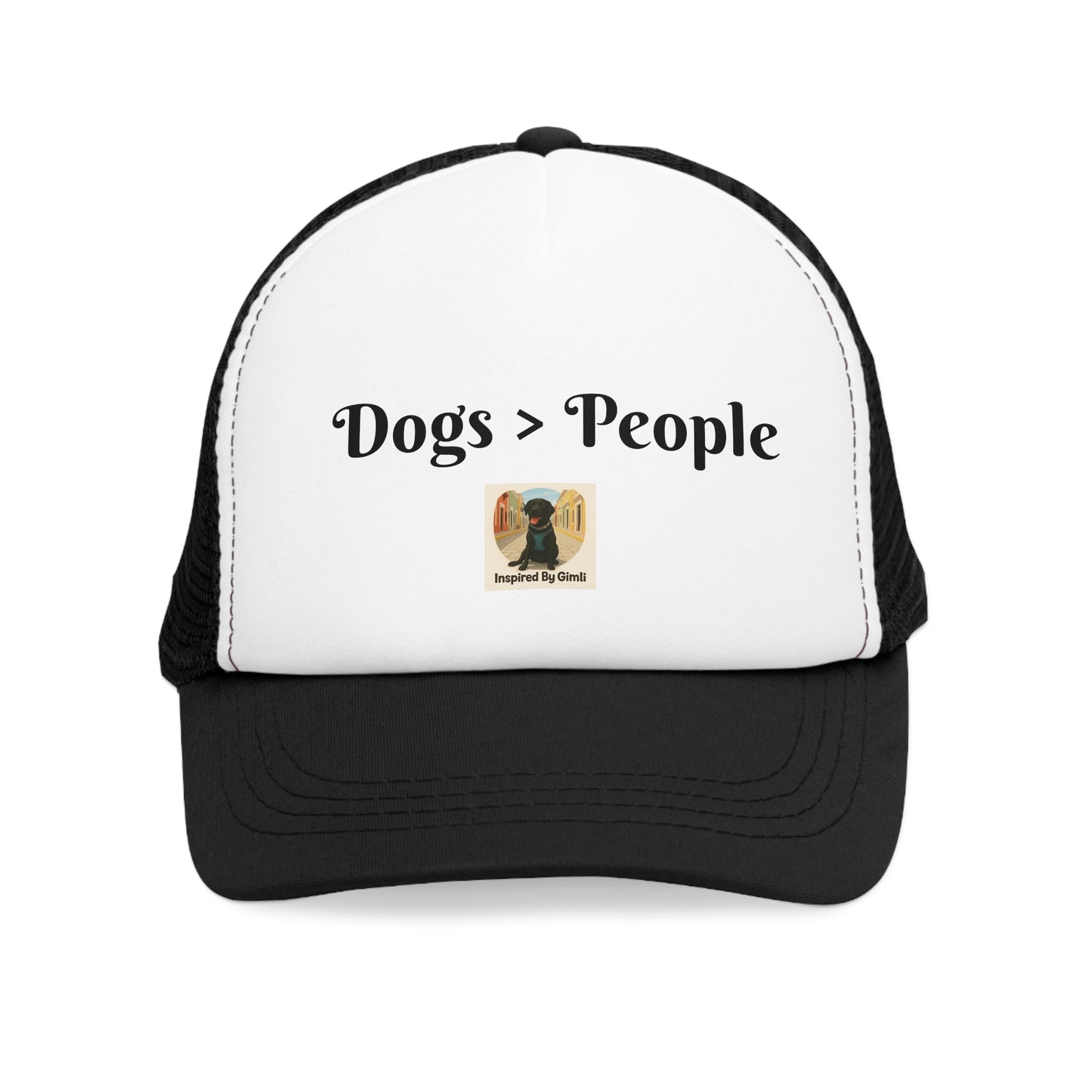 Dog Lover's Mesh Cap - "Dogs > People" Trucker Hat