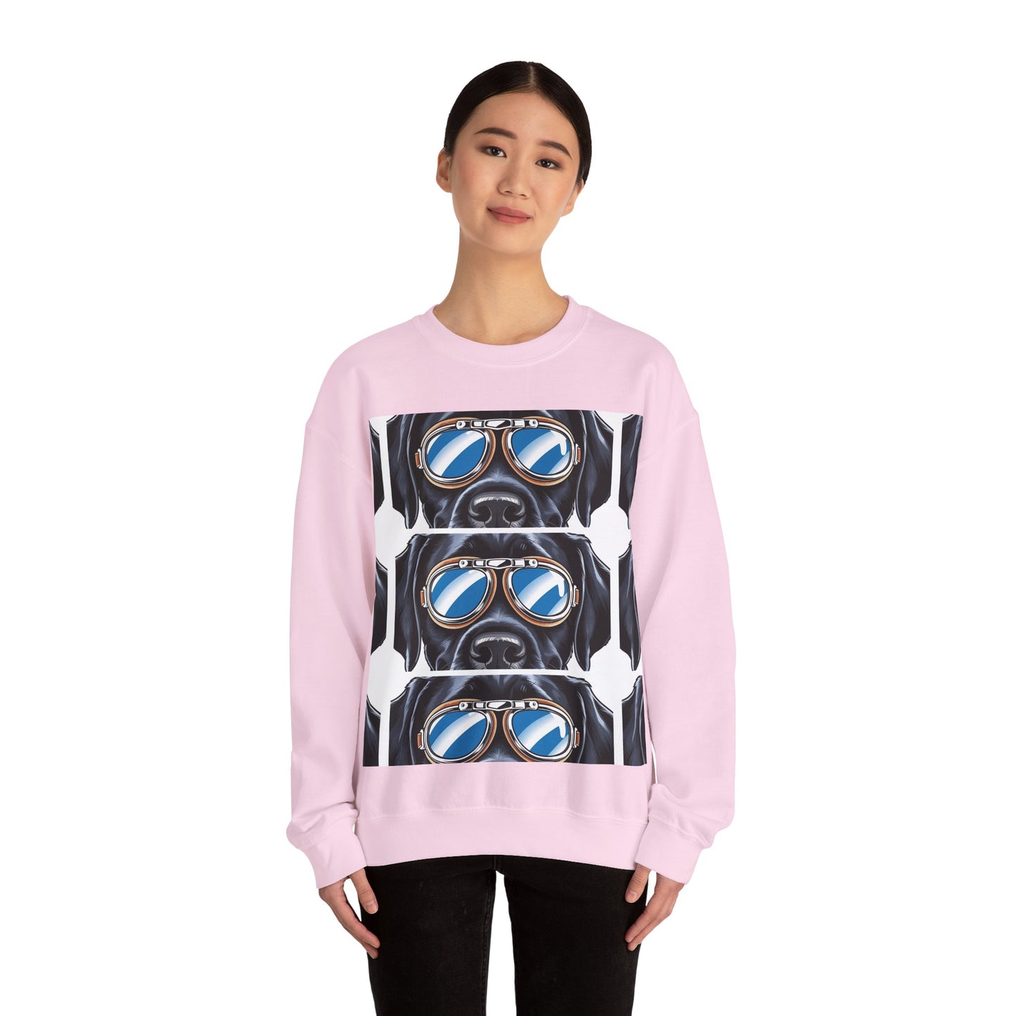 Dog Biker Crewneck Sweatshirt - Unisex Heavy Blend™