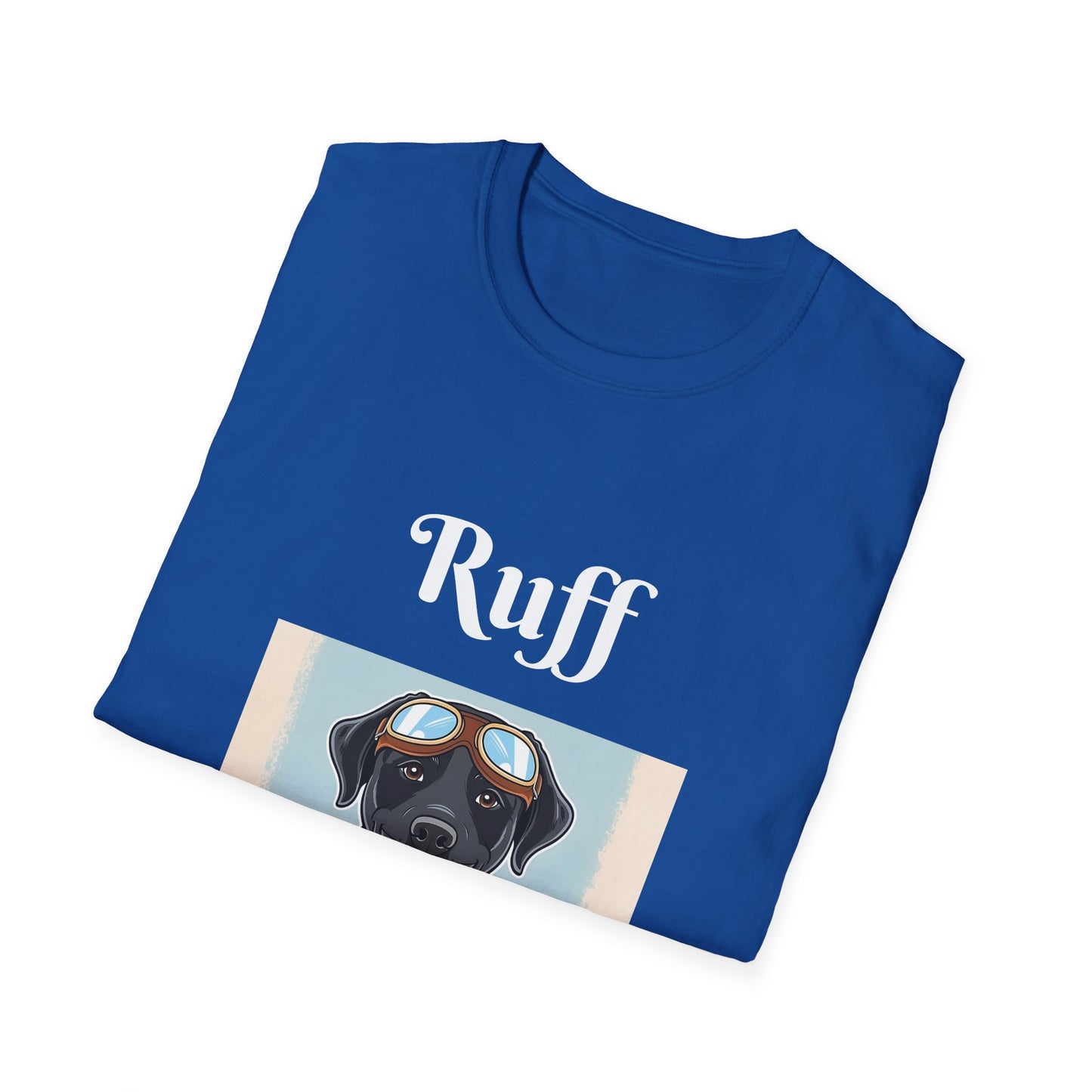 Ruff Rider Unisex Softstyle T-Shirt - Fun Dog Motorcycle Graphic Tee