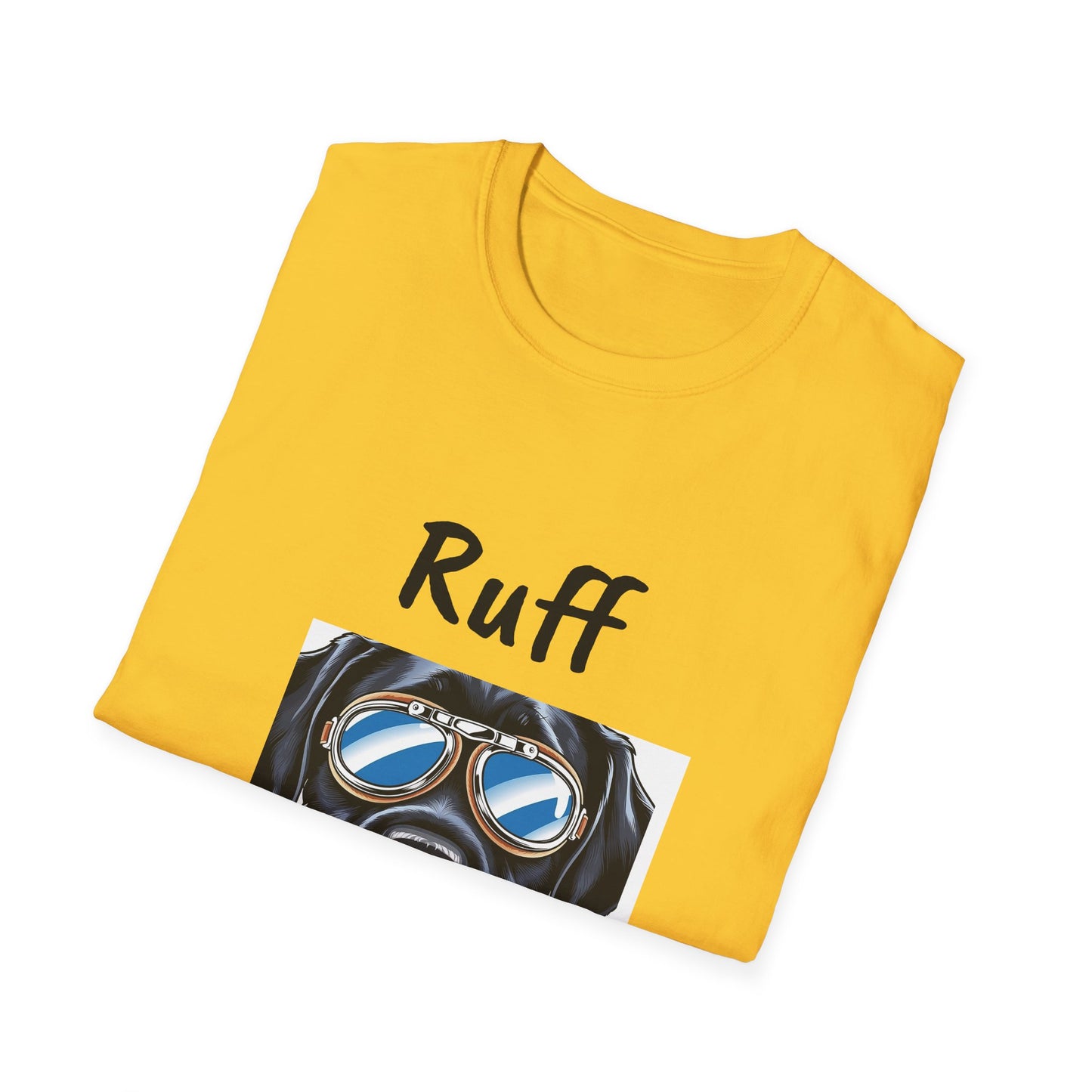 Ruff Rider Graphic T-Shirt - Unisex Softstyle Tee for Dog Lovers