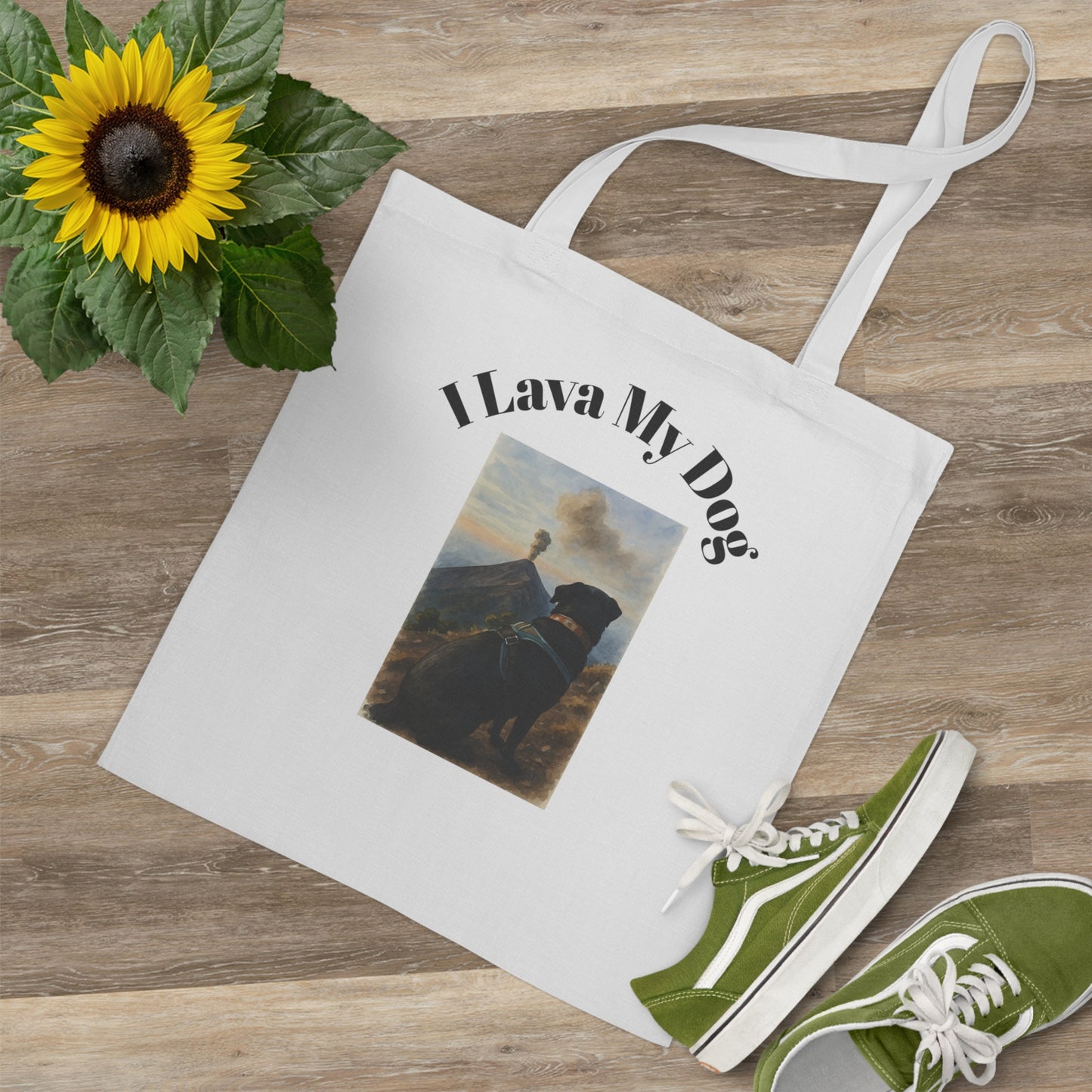 Dog Lover Tote Bag - "I Lava My Dog" Design