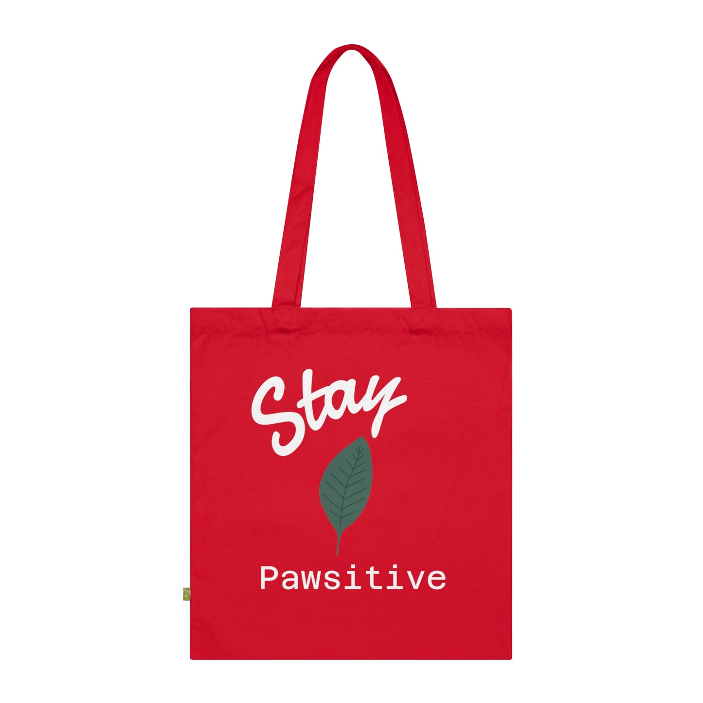 Stay Pawsitive Organic Cotton Tote Bag - Perfect for Dog Lovers