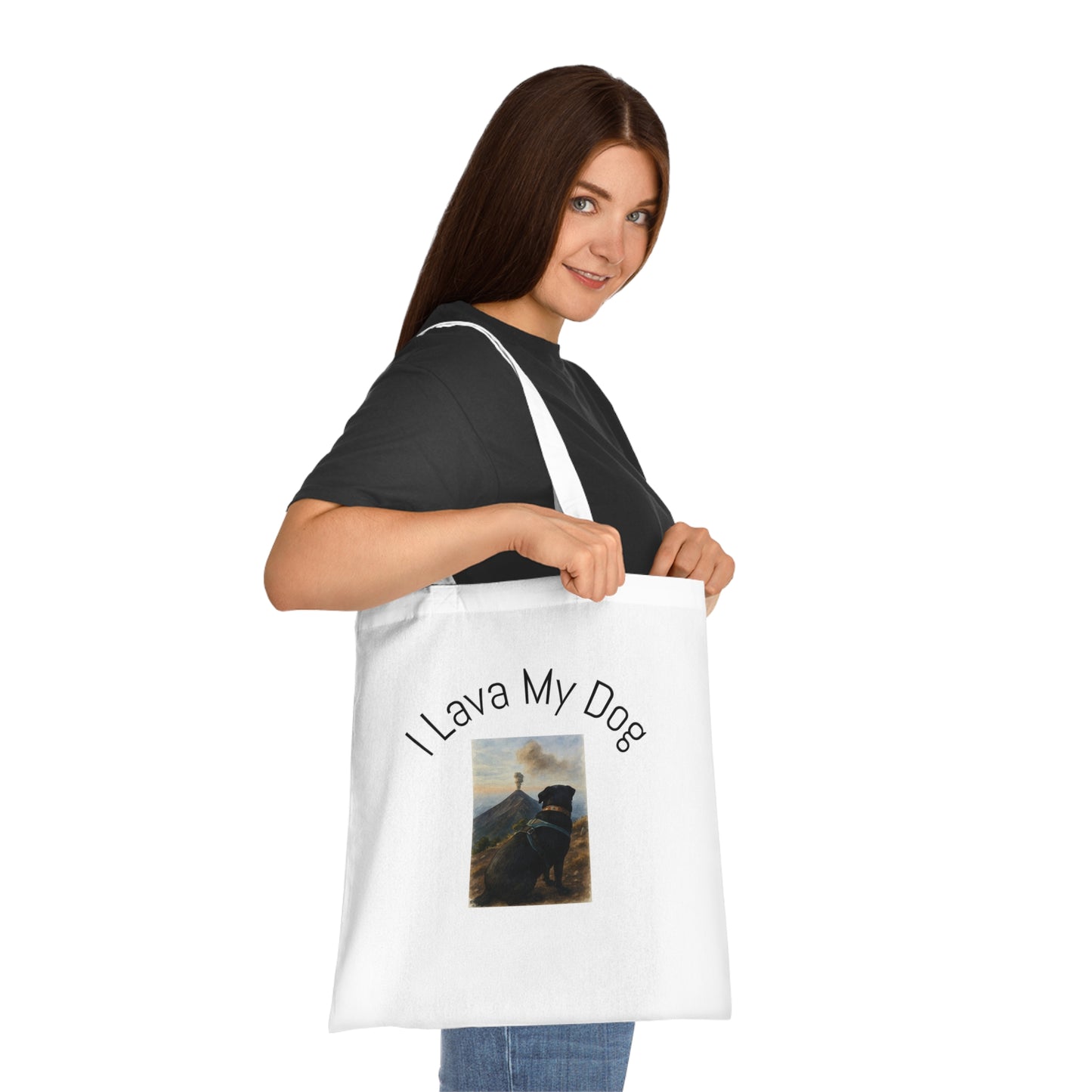 Artistic Dog Print Cotton Tote - Inspired by Nature & Adventure