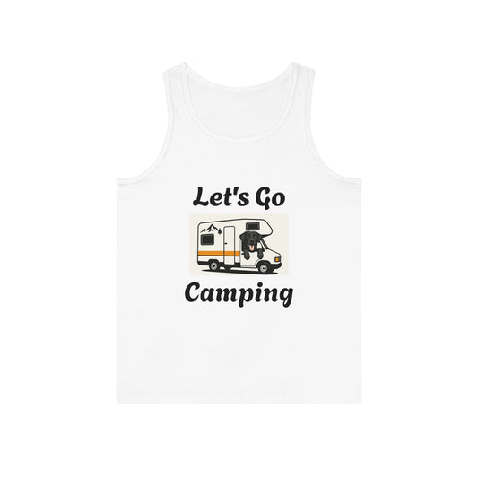 Let's Go Camping Unisex Tank Top - Softstyle Outdoor Tee for Adventure Lovers