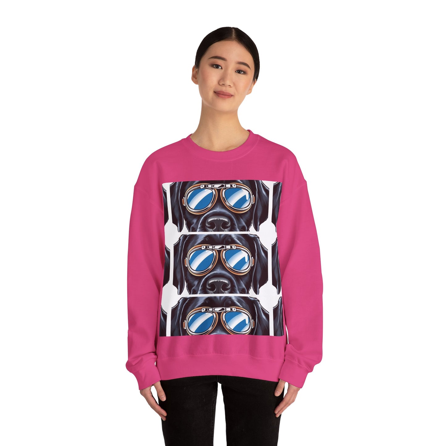 Dog Biker Crewneck Sweatshirt - Unisex Heavy Blend™